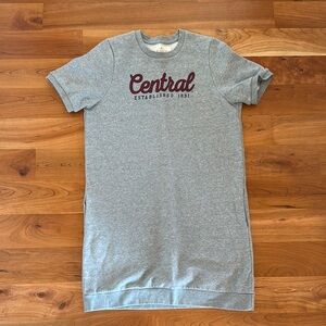 CWU Gray Short Sleeve Sweatshirt Dress